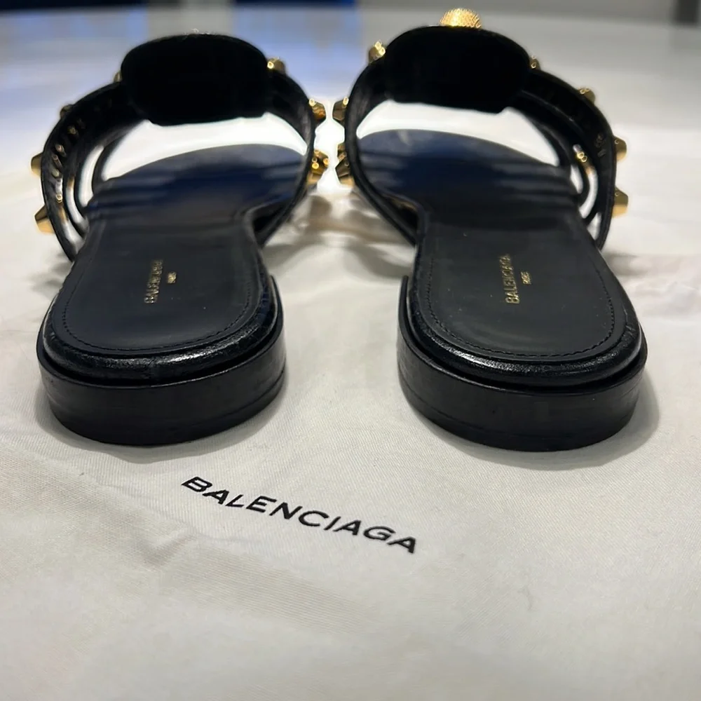 Balenciaga Grommet Sandal Black 37 - Picture 5 of 10